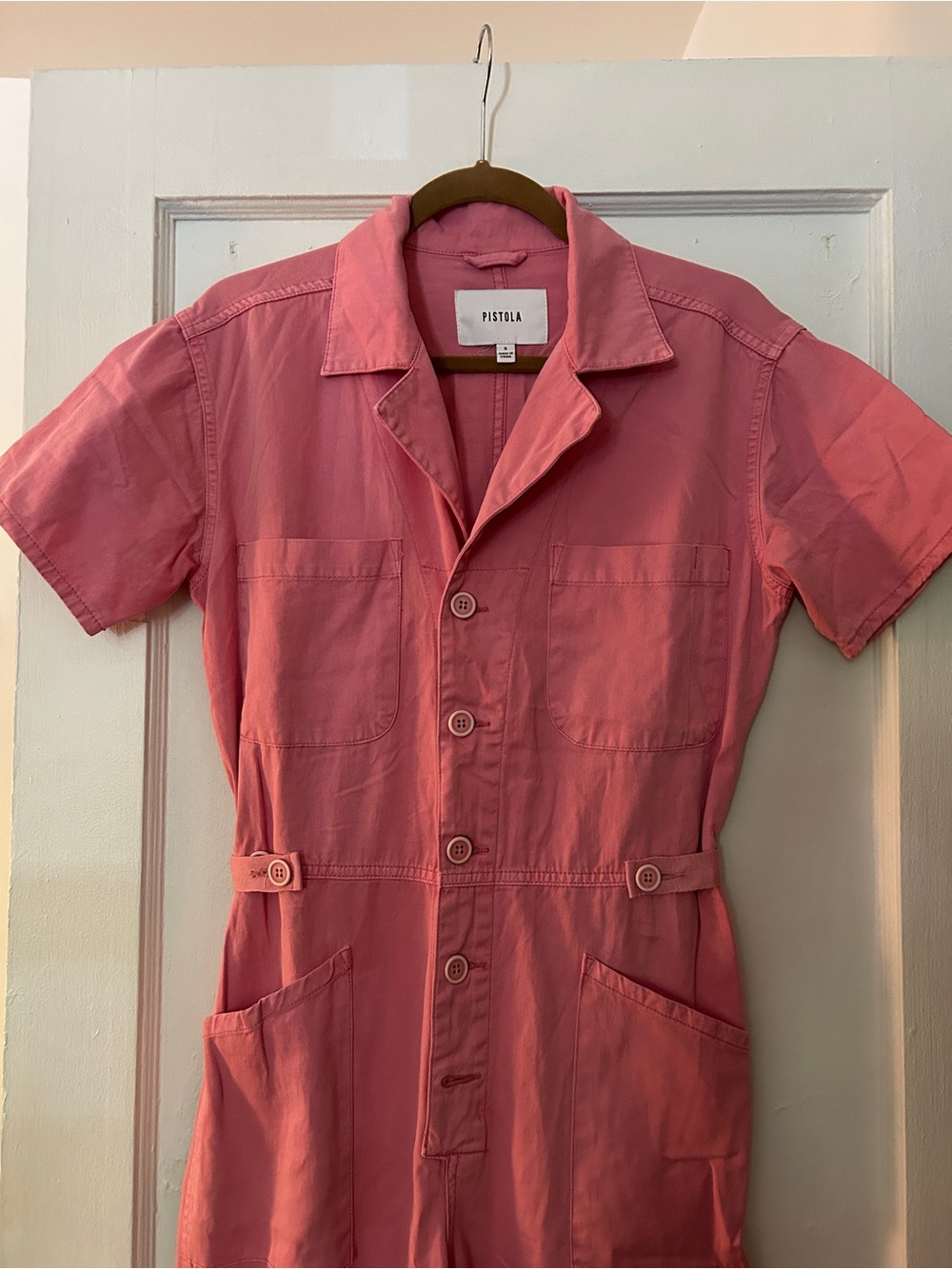Pistola Coral Pink Collared Utility Jacket